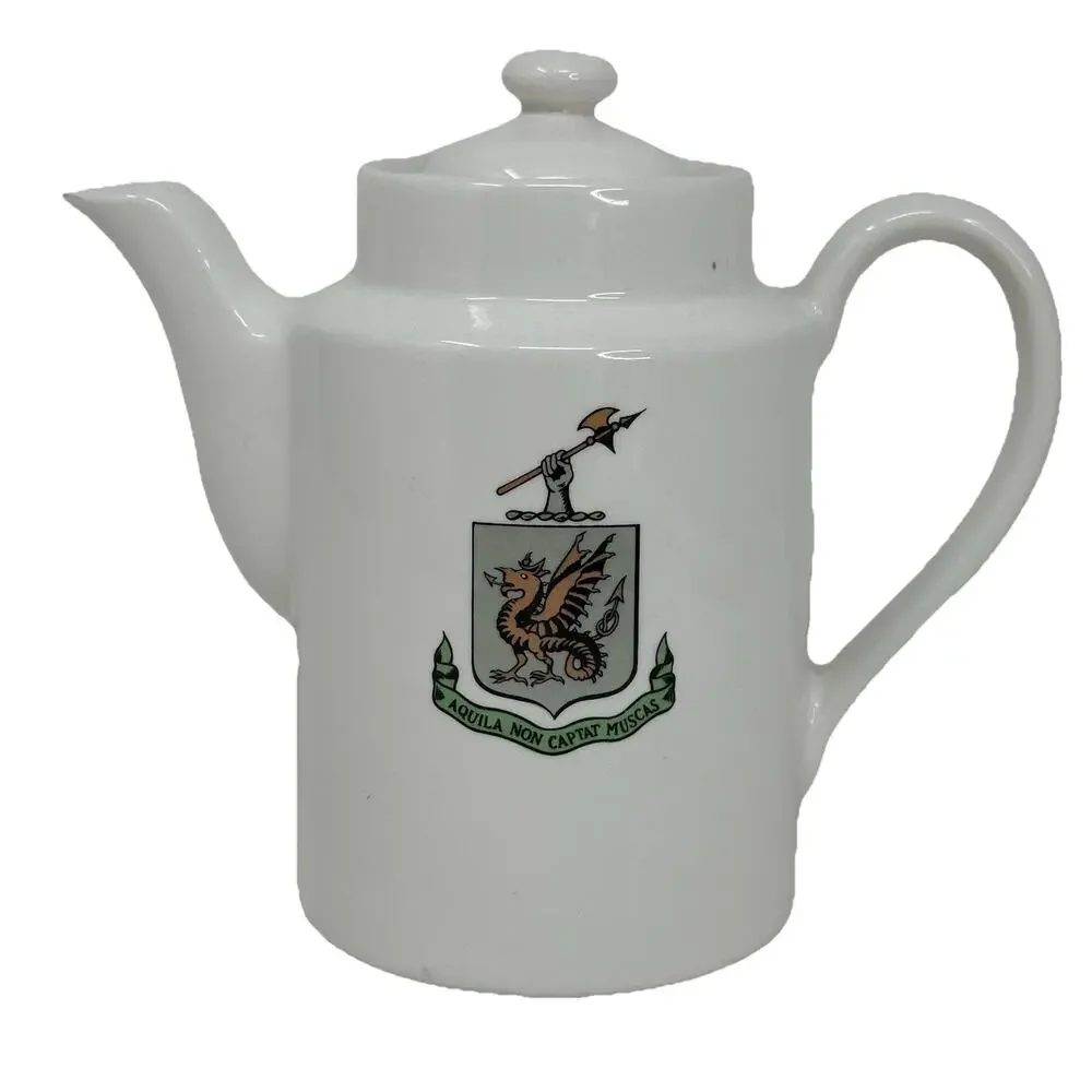 Vintage 7” Drake Hotel Chicago Coffee Tea Server AQUILA NON CAPTAT MUSCAS